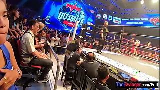 Muay Thai fight night and horny sex after in which case big ass Thai girlfriend hottie